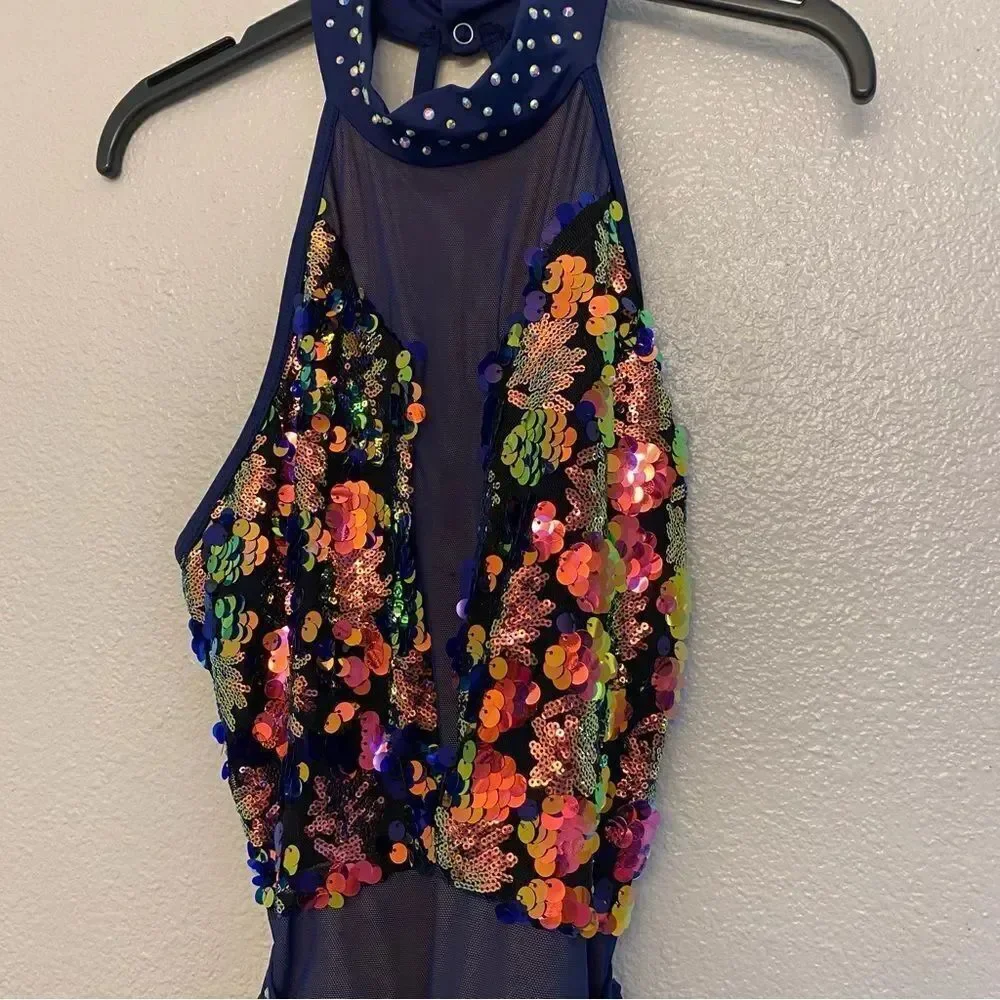 Revolution 10th House Dance Costume plus size unitard PRISMATIC TH23134 XXLA ADL